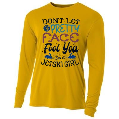 Water Sports Holiday Jetski Quote Cute Gift Cooling Performance Long Sleeve Crew