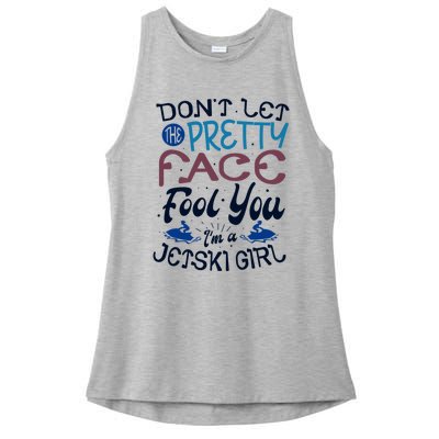 Water Sports Holiday Jetski Quote Cute Gift Ladies PosiCharge Tri-Blend Wicking Tank