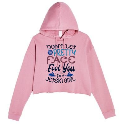 Water Sports Holiday Jetski Quote Cute Gift Crop Fleece Hoodie