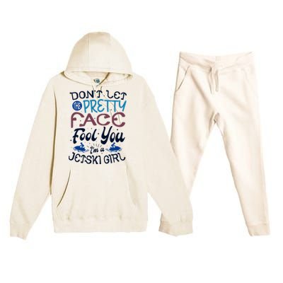 Water Sports Holiday Jetski Quote Cute Gift Premium Hooded Sweatsuit Set