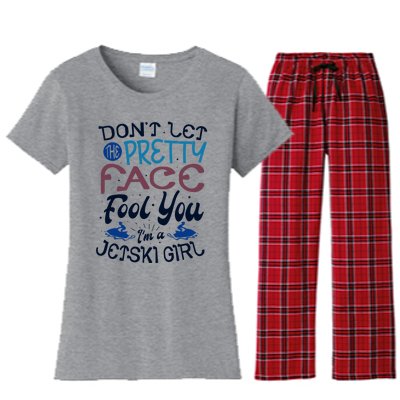 Water Sports Holiday Jetski Quote Cute Gift Women's Flannel Pajama Set