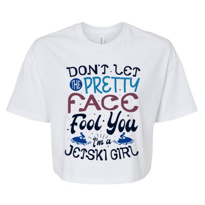 Water Sports Holiday Jetski Quote Cute Gift Bella+Canvas Jersey Crop Tee