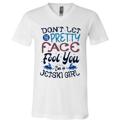 Water Sports Holiday Jetski Quote Cute Gift V-Neck T-Shirt