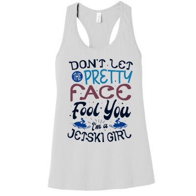 Water Sports Holiday Jetski Quote Cute Gift Women's Racerback Tank