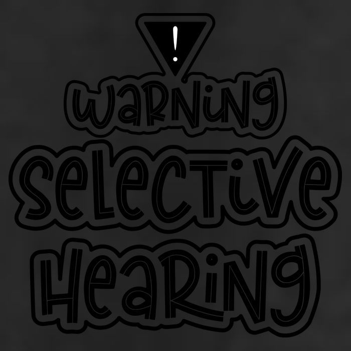 Warning Selective Hearing Funny T 7 Panel Mesh Trucker Snapback Hat
