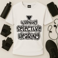 Warning Selective Hearing Funny T Performance Shirt