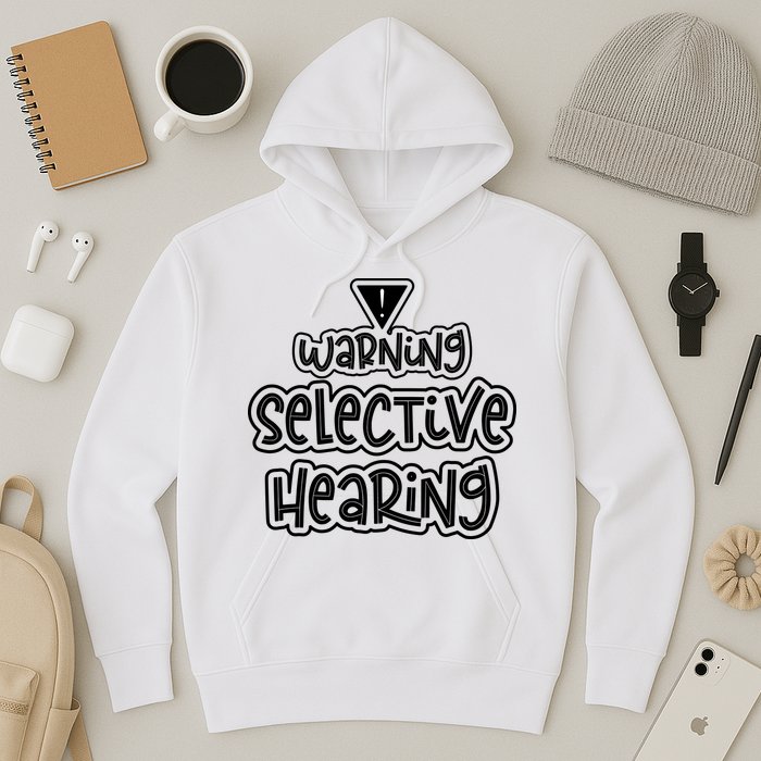 Warning Selective Hearing Funny T Hoodie