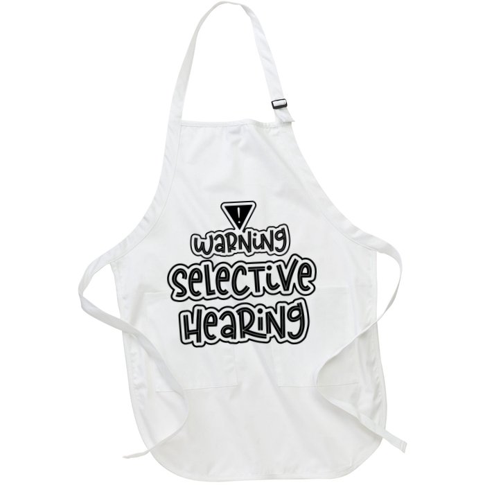 Warning Selective Hearing Funny T Apron