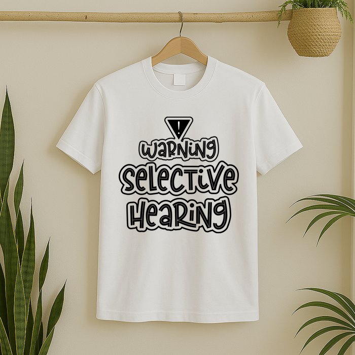 Warning Selective Hearing Funny T T-Shirt