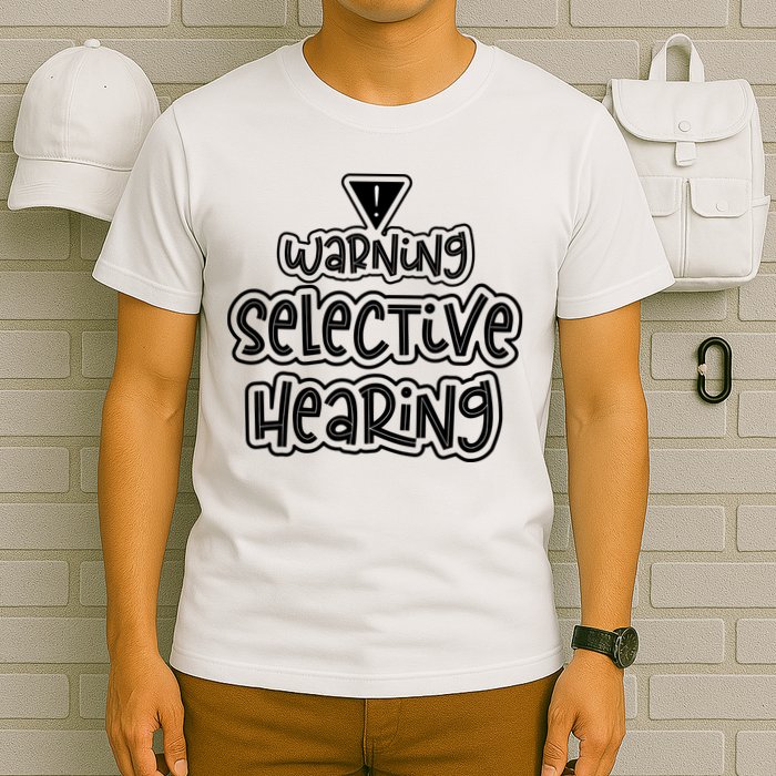 Warning Selective Hearing Funny T T-Shirt