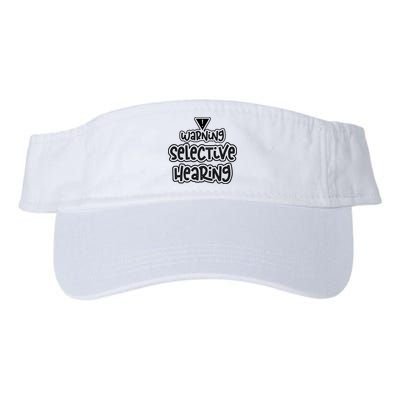 Warning Selective Hearing Funny T Visor