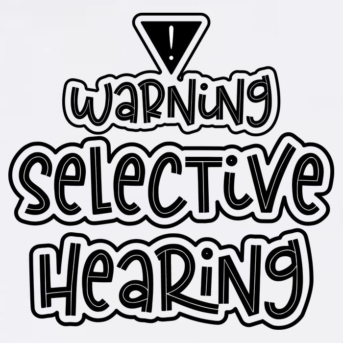 Warning Selective Hearing Funny T Short Acrylic Beanie