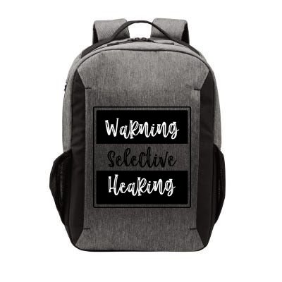 Warning Selective Hearing Funny Typo Vector Backpack