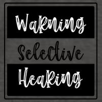 Warning Selective Hearing Funny Typo Vector Backpack