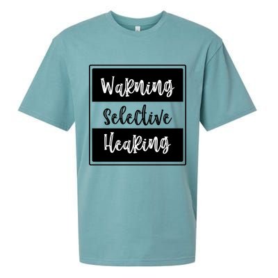 Warning Selective Hearing Funny Typo Sueded Cloud Jersey T-Shirt