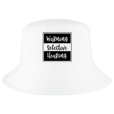 Warning Selective Hearing Funny Typo Cool Comfort Performance Bucket Hat