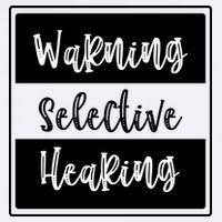 Warning Selective Hearing Funny Typo Button