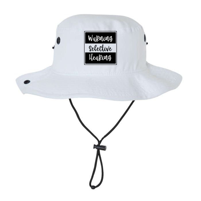 Warning Selective Hearing Funny Typo Bucket Hat