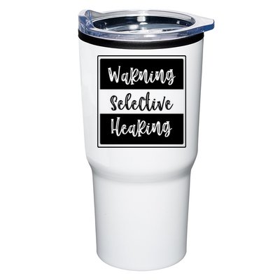Warning Selective Hearing Funny Typo Tumbler