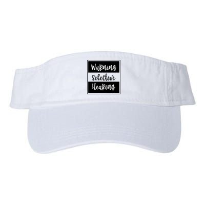 Warning Selective Hearing Funny Typo Visor