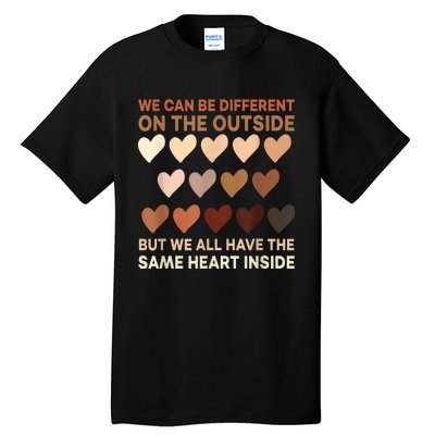 Womens Same Heart Black History Month African American Pride Tall T-Shirt