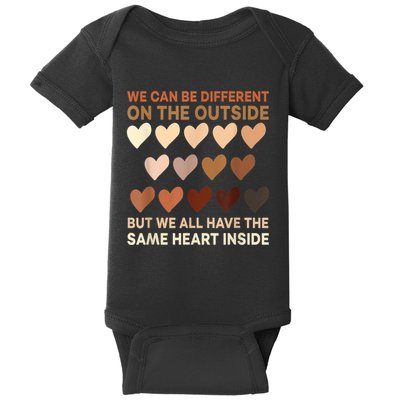 Womens Same Heart Black History Month African American Pride Baby Bodysuit