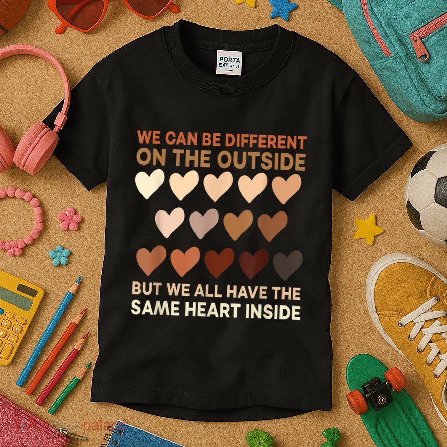 Womens Same Heart Black History Month African American Pride Kids T-Shirt