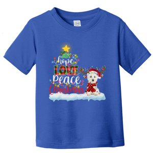 Westie Santa Hat Reindeer Costume Christmas Light Gift Toddler T-Shirt