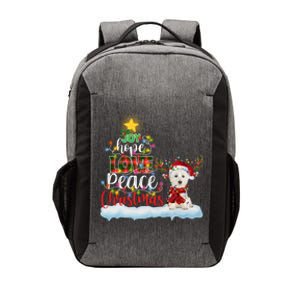 Westie Santa Hat Reindeer Costume Christmas Light Gift Vector Backpack