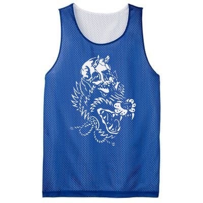 Wolf Skull Head Lazy Halloween Costume Goth Skeleton Bones Mesh Reversible Basketball Jersey Tank