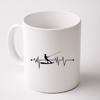 Water Skiing Heartbeat Cool Water Sports Lover Gift Coffee Mug