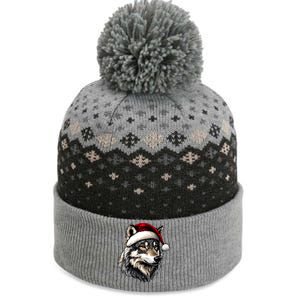 Wolf Santa Hat Wild Animals Lover Christmas Great Gift The Baniff Cuffed Pom Beanie