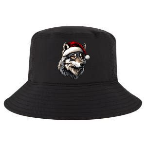 Wolf Santa Hat Wild Animals Lover Christmas Great Gift Cool Comfort Performance Bucket Hat