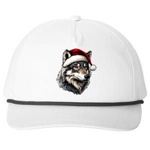 Wolf Santa Hat Wild Animals Lover Christmas Great Gift Snapback Five-Panel Rope Hat