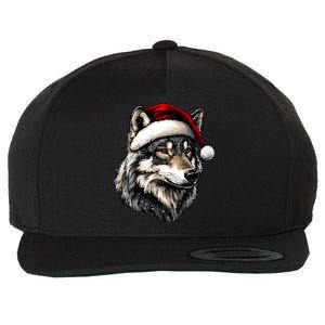 Wolf Santa Hat Wild Animals Lover Christmas Great Gift Wool Snapback Cap