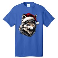 Wolf Santa Hat Wild Animals Lover Christmas Great Gift Tall T-Shirt