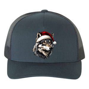 Wolf Santa Hat Wild Animals Lover Christmas Great Gift Yupoong Adult 5-Panel Trucker Hat