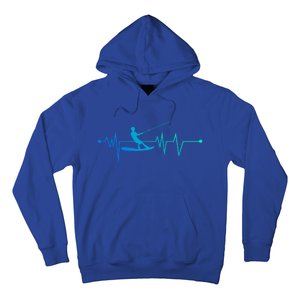 Water Skiing Heartbeat Cool Water Sports Lover Gift Hoodie