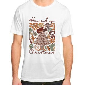 Western Santa Hat Howdy Christmas Tree Boho Flower Cowboy Adult ChromaSoft Performance T-Shirt