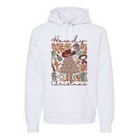 Western Santa Hat Howdy Christmas Tree Boho Flower Cowboy Premium Hoodie