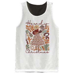 Western Santa Hat Howdy Christmas Tree Boho Flower Cowboy Mesh Reversible Basketball Jersey Tank