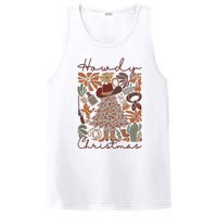 Western Santa Hat Howdy Christmas Tree Boho Flower Cowboy PosiCharge Competitor Tank