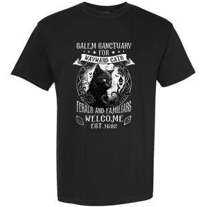 Witch Salem Home For Wayward Black Cats 1692 Halloween Women Garment-Dyed Heavyweight T-Shirt