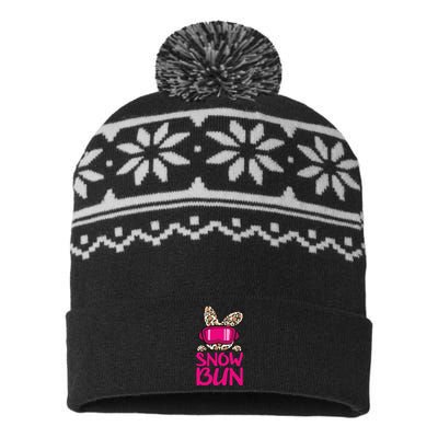 Winter Slope Hopper Ski Adventure Leopard USA-Made Snowflake Beanie