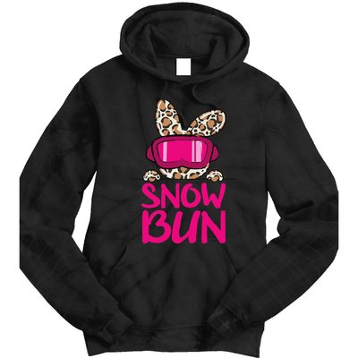 Winter Slope Hopper Ski Adventure Leopard Tie Dye Hoodie