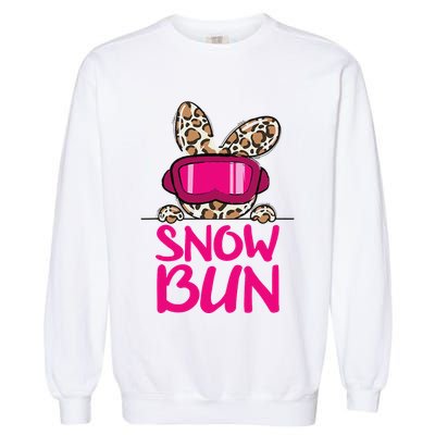 Winter Slope Hopper Ski Adventure Leopard Garment-Dyed Sweatshirt