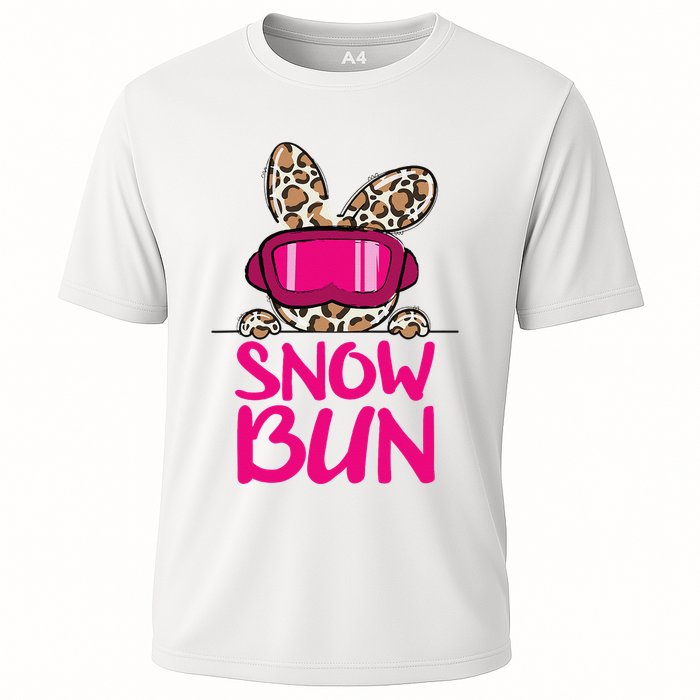 Winter Slope Hopper Ski Adventure Leopard Cooling Performance Crew T-Shirt