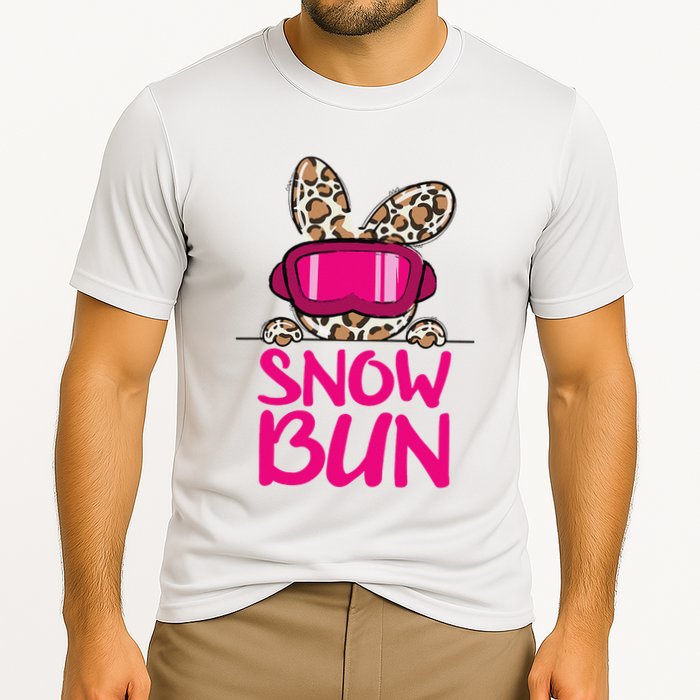 Winter Slope Hopper Ski Adventure Leopard Cooling Performance Crew T-Shirt