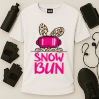 Winter Slope Hopper Ski Adventure Leopard Cooling Performance Crew T-Shirt