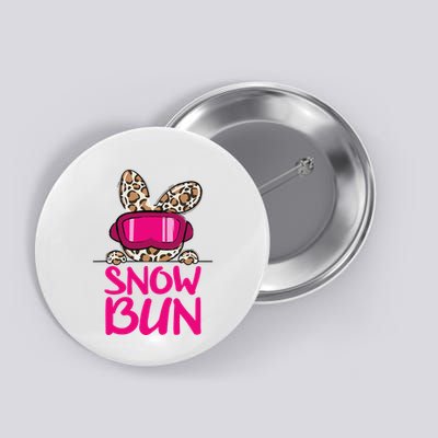 Winter Slope Hopper Ski Adventure Leopard Button